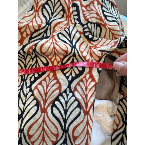 Free People Gia Shift Dress Size Medium Floral Geometric Pattern Lace-Up Fall - Picture 8 of 13